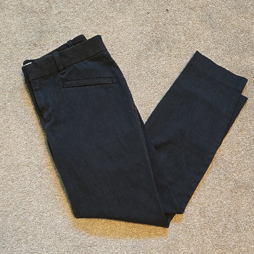 Classic GAP Skinny Ankle Charcoal Gray Trousers